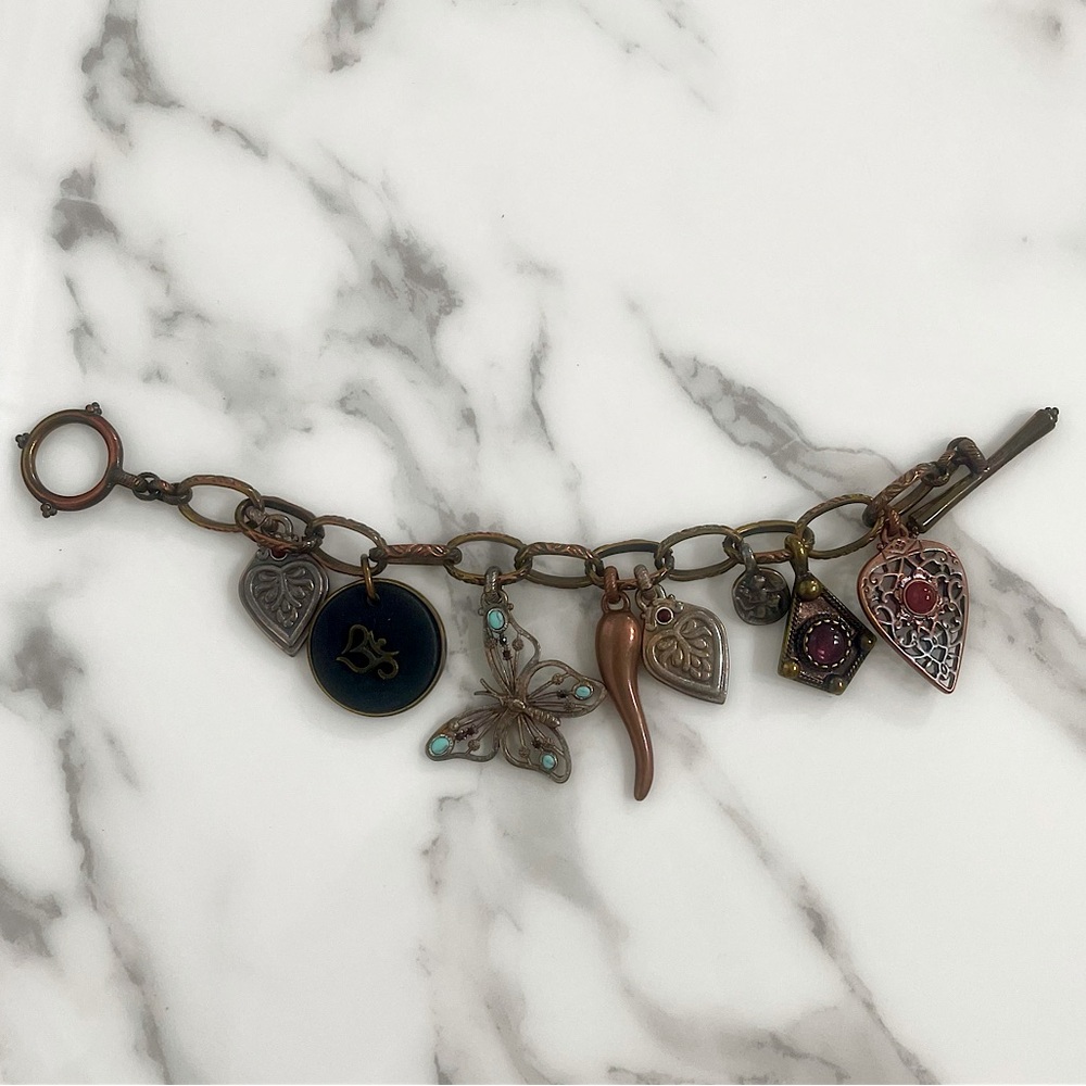 Lucky Brand charms bracelet in copper color